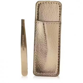 Mini‑Slant‑Pinzette Tweezerman mit Reise‑Etui, Rose Gold – Einzelstück