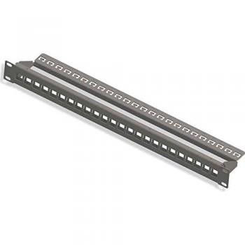Rex 24‑faches Patchpanel MMCPNLX24SIJ2MAN – 1U, abgewinkelte Kupferkabel