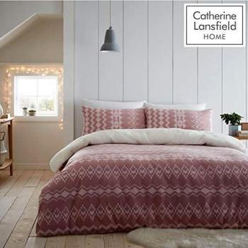 Catherine Lansfield Blush Alpine Fleece Bedding Set