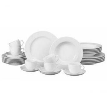 CreaTable Tafelservice Lava Stone Sand (12-tlg), 4 Personen, Steinzeug, robuste, kratzfeste, seidenmatte Glasur