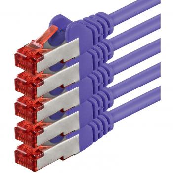 Cables 1attack Cat 6 S-FTP, 10 m, doble apantallamiento, color violeta