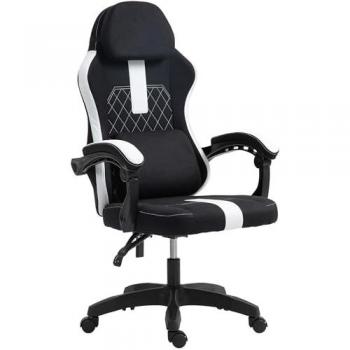 CLP Miltona Bürostuhl, schwarz/weiß, ergonomisch, höhenverstellbar