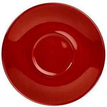 Red Porcelain Saucer by Royal Genware 5.25