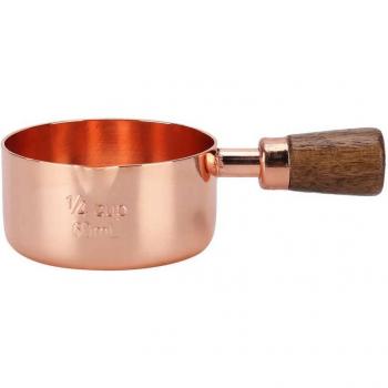 Casserole à sauce en inox, poignée en bois, facile à nettoyer