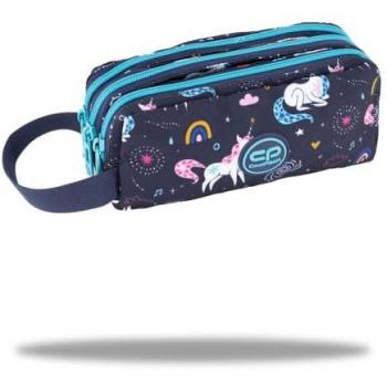 Estuche Fantástico Tres Cremalleras Unicornio