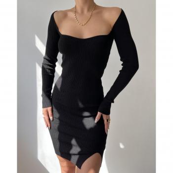 Rochie Mini Tricot Noir Maison