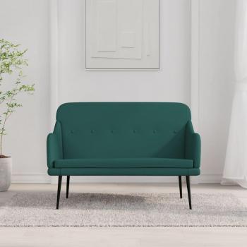 Letto a baldacchino verde scuro vitaXL 110x76x80 cm tessuto