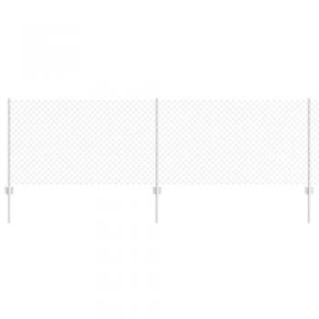 Treillis Clôture VidaXL 0,8 m × 25 m Argent – 22 Piquets