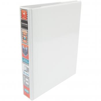 Elba Panorama 25mm 2 D-Ring Pres Binder A5 White (Pack of 6) 400008434 BX06558