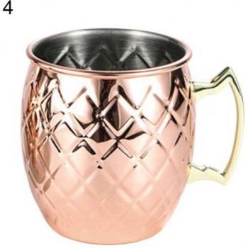 530ml Hammered Copper Plated Stainless Steel Travel Mug