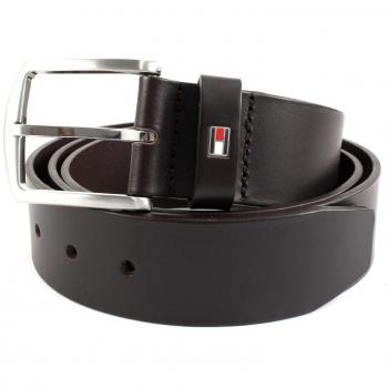 Cinturón Tommy Hilfiger Denton Flag Logo de Cuero, Marrón, 115 cm para Hombre