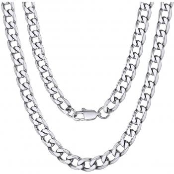 Collier Chaîne Miami 6MM Argent
