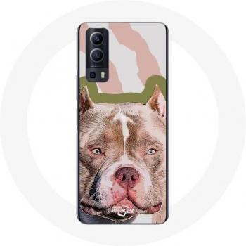 Fundas VIVO Y72 en Color Marrón con Motivo Pitbull