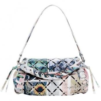 Desigual, Damen-Tasche mit buntem Druck, Polyurethan, U