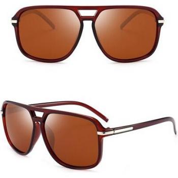 Gafas de sol unisex con marco ovalado y lentes polarizados