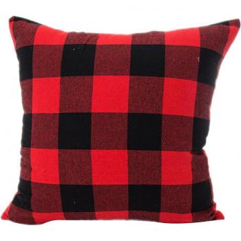 Almohada de Sofá Rojo y Negro