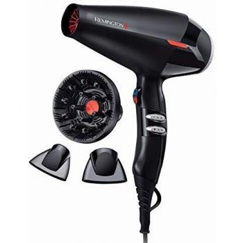 Remington AC9007 High‑Power Haartrockner – 2200 Watt, 14 Modi, 2 Düsen + Diffusor – Schwarz