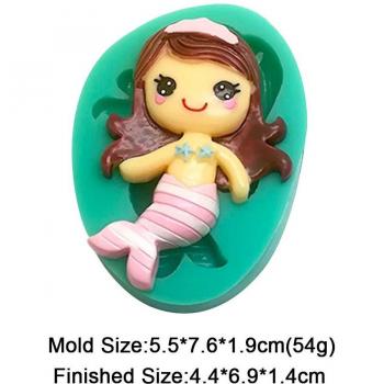 Cartoon Mermaid Silicone Mold for Baking