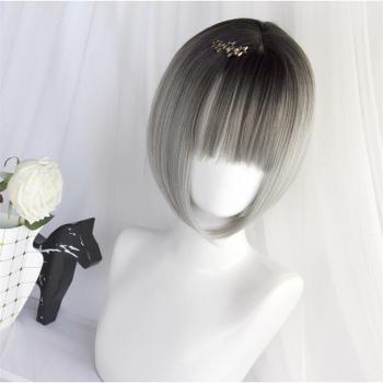 Gorro con Peluca Lolita Marrón Ondulada