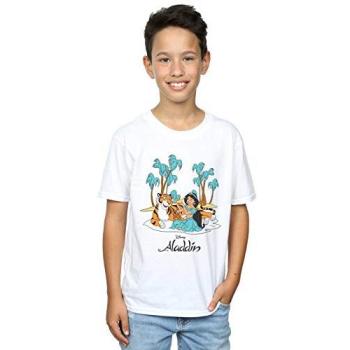 Abu & Jasmine Disney Beach T‑Top for Boys – White, 5–6 yrs