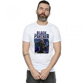 Men’s Black Panther Tech Badge T‑Shirt, White, Size S