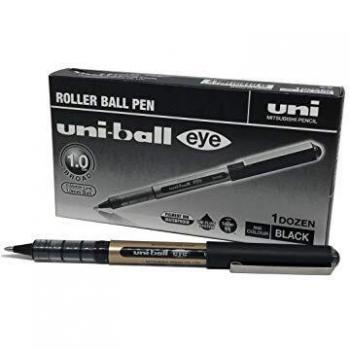 Uni-Ball-Bolígrafo de tinta líquida Uni-Ball Rollerball Eye Broad UB-150 Negro 1 mm (12 Piezas)