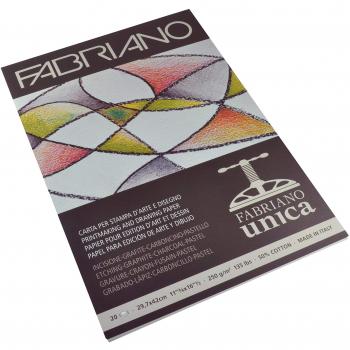 Fine Art Unica A3 Paper Pad – 250 g per Sheet, 20 Sheets, White (Fabriano)
