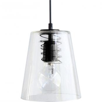 Suspension Tosel design intérieur en verre clair