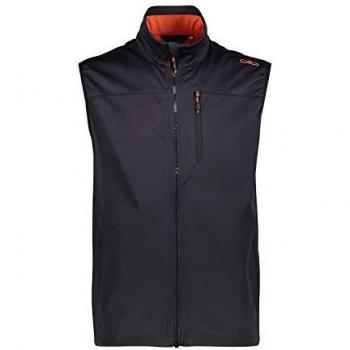 Softshell Weste Männer – Antracite & Rot‑Orange – 56 kg (Größe)