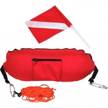 Inflatable Diving Torpedo Buoy with 25m Line and Flag