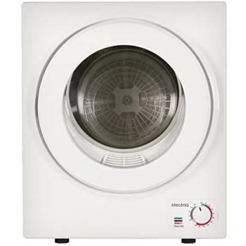 ElectroQ 2.5kg Mini Vented Tumble Dryer – Sleek White