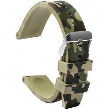 Bracelet Camouflage Sport en Silicone 20mm 22mm 24mm pour Samsung Galaxy Watch 46mm S3 Huawei GT Amazfit GTR 47mm