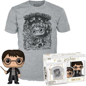 Camiseta Talla L con Minifigura Harry Potter Pop!
