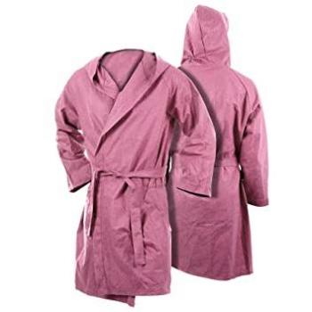 Accappatoio a cappuccio rosa 6‑8 in microfibra unificata