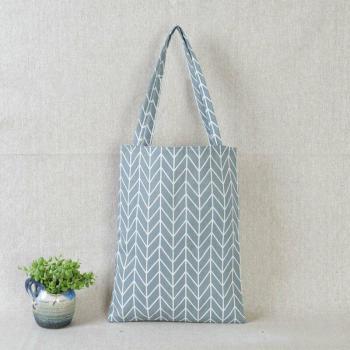 Sac de courses réutilisable en coton et lin pour femmes, fourre-tout à motifs à carreaux noir et blanc