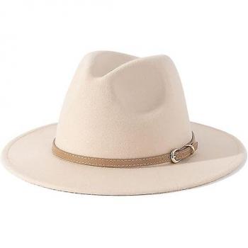 Sombrero Clásico de Fieltro para Mujer con Cinturón
