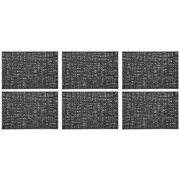 Zeller Present Tischset „Scribble“ – rechteckige Matte, 30 × 45 cm, 1 Stück, schwarz