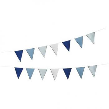 Guirlande de fanions bleus