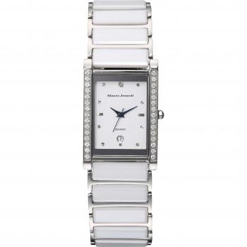 Mauro Geraldi White Diamond Ceramic Wristwatch