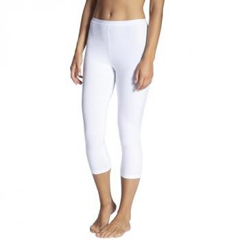 Calida Komfort Capri Leggings Weiß Baumwolle Large Damen