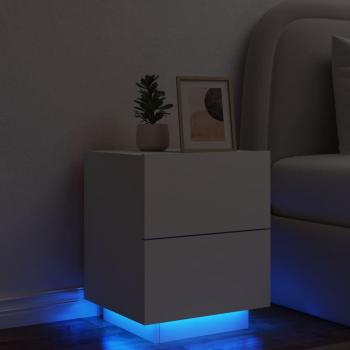 Alba y Sombra Mueble de Noche con LED Blanco