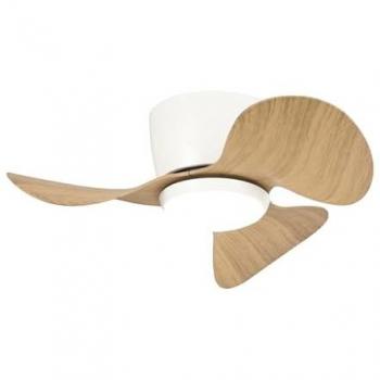 Ventilador de Techo LED Sulion Monty Blanco y Madera con Luz 65cm