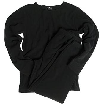 Mil‑Tec Thermounterhemd Bundeswehr – Thermo‑Fleece (Rundhals, Schwarz, S)