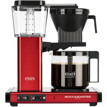 Optio Moccamaster 1,25 liter röd metallbryggare med kalkindikator