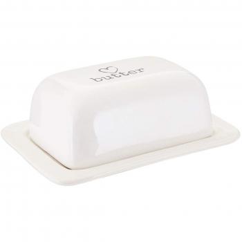 Charm Butter Dish (White)