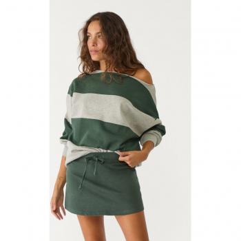Felpa con Lacci Verde Bottiglia XS Stradivarius