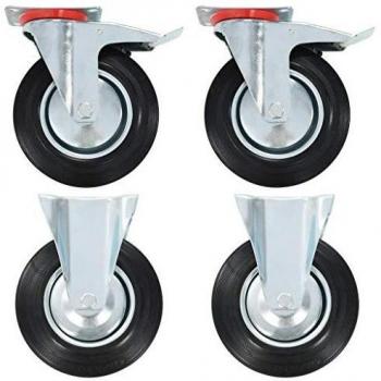 Vidaxl Furniture and Equipment Casters, Set of 4 (200 mm)