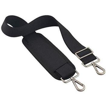 Qishare Remplacement pour bandoulière Ceinture Flexible en métal (Noir, 133 cm)