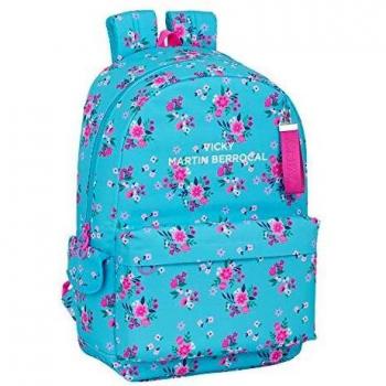 Mochila Safta Doble Vicky 46cm Turquesa/Rosa