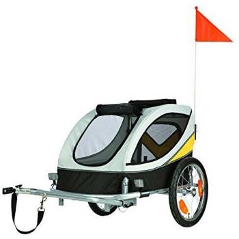 Trixie Doggie Cycle Trailer, Medium Size, Slate